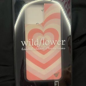 Pink Heart Wildflower Phone Case